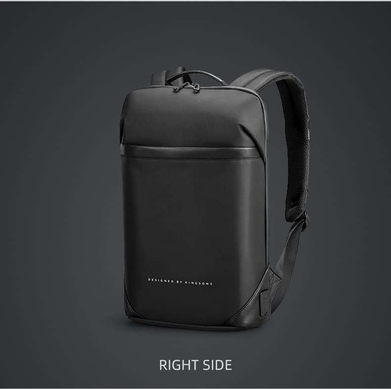 Kingsons Slim Laptop Backpack Men 15.6 inch Office Work Men Backpack Business Bag Unisex Black Ultralight Backpack Thin Mochila