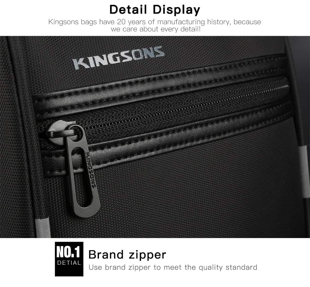 Kingsons Male Chest Bag Crossbody Bag Small Single Shoulder Strap Back pack Casual Travel Bags