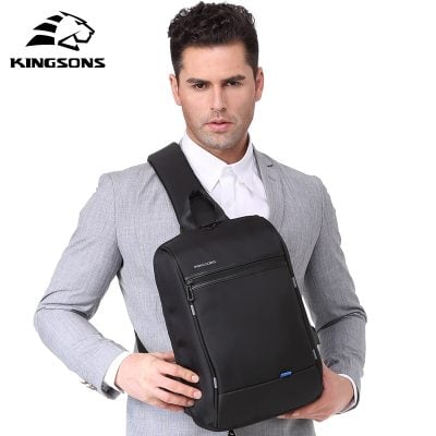 Kingsons 13'' Chest Bag/ Single Shoulder Bags Waterproof With USB Charging