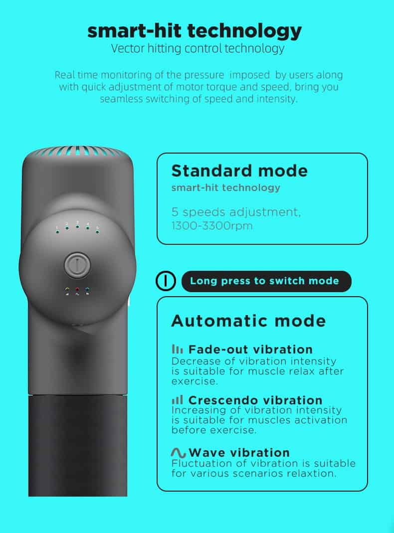 Booster Massage Gun Electric Neck Massager Smart Hit Fascia Gun for Body Massage Relaxation Fitness Muscle Pain Relief