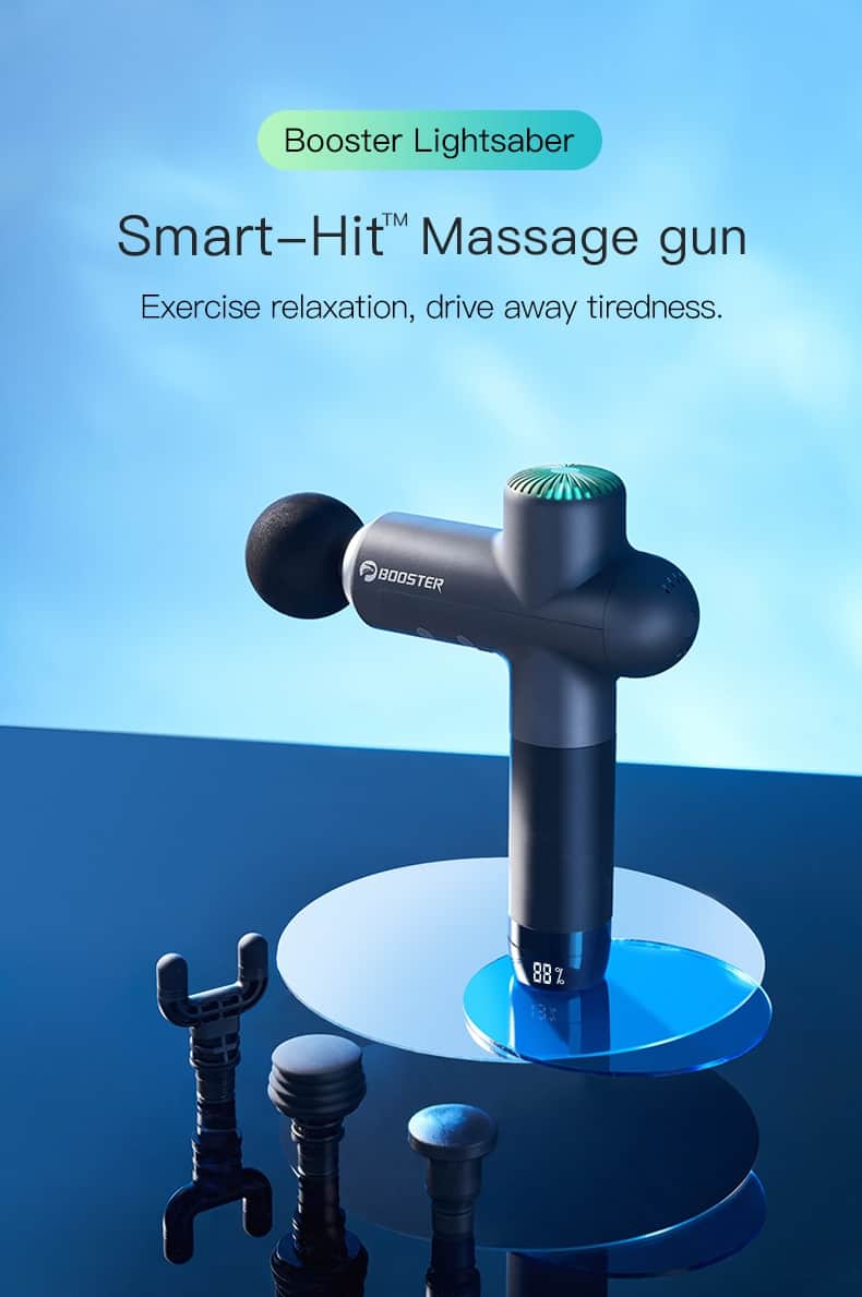 Booster Massage Gun Electric Neck Massager Smart Hit Fascia Gun for Body Massage Relaxation Fitness Muscle Pain Relief