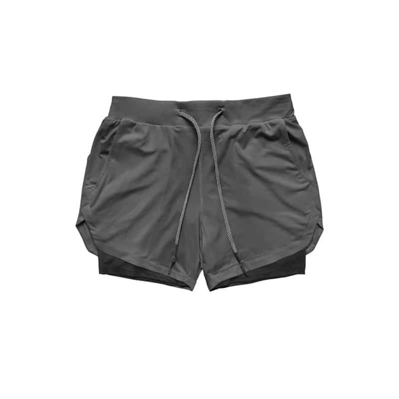 2022 Men 2 In 1 Double-deck Quick Dry Sport Running Shorts