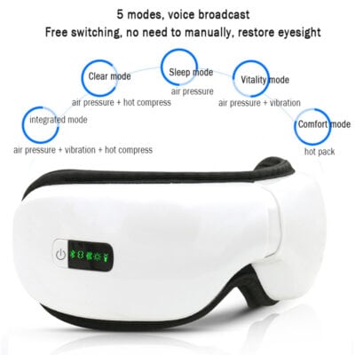 Alternative view of Bluetooth Eye Massager with Heat and Vibration