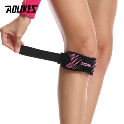Alternative view of AOLIKES 1PCS Adjustable Knee Pad Knee Pain Relief Patella Stabilizer Brace Support for Hiking Soccer Basketball Running  Sport