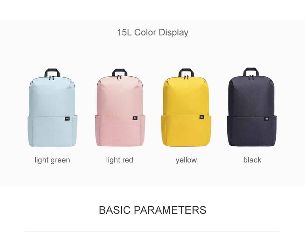 Original Xiaomi Mi Backpack 7L/10L/15L/20L Waterproof Colorful Daily Leisure Urban Unisex Sports Travel Backpack Dropshipping