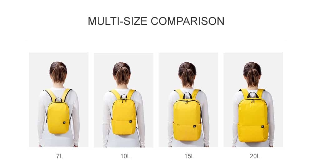 Original Xiaomi Mi Backpack 7L/10L/15L/20L Waterproof Colorful Daily Leisure Urban Unisex Sports Travel Backpack Dropshipping