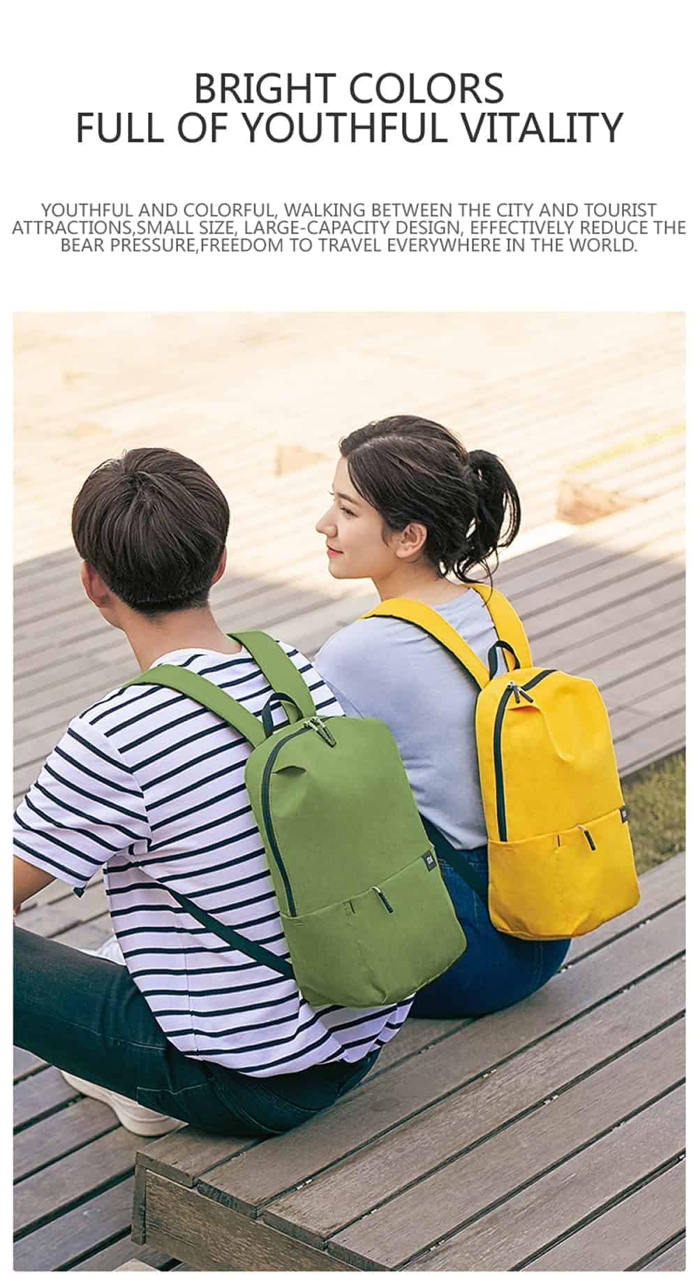 Original Xiaomi Mi Backpack 7L/10L/15L/20L Waterproof Colorful Daily Leisure Urban Unisex Sports Travel Backpack Dropshipping