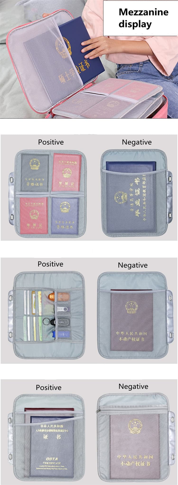 Document Storage Bag Organizer Desk Stationery Women Travel Files Card Folder Holder Tool Case Handbag Home Office Accessories