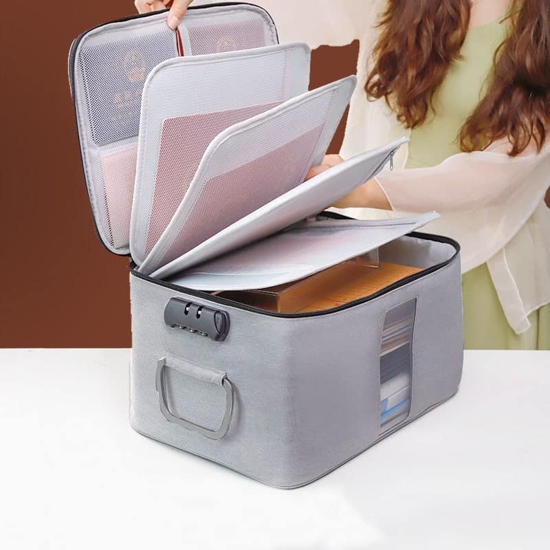 Document Storage Bag Organizer Desk Stationery Women Travel Files Card Folder Holder Tool Case Handbag Home Office Accessories