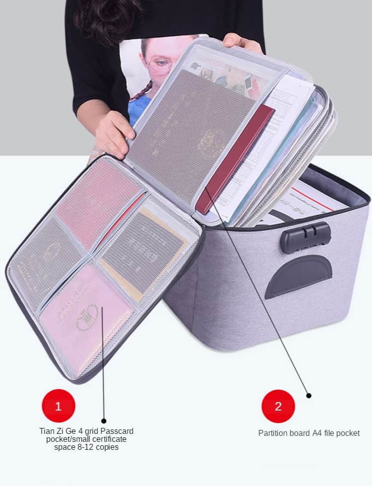 Document Storage Bag Organizer Desk Stationery Women Travel Files Card Folder Holder Tool Case Handbag Home Office Accessories