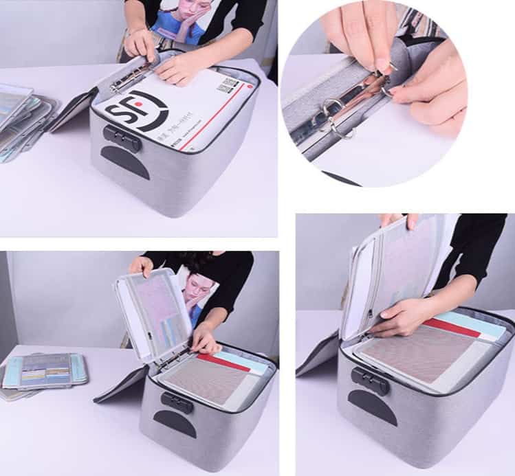 Document Storage Bag Organizer Desk Stationery Women Travel Files Card Folder Holder Tool Case Handbag Home Office Accessories