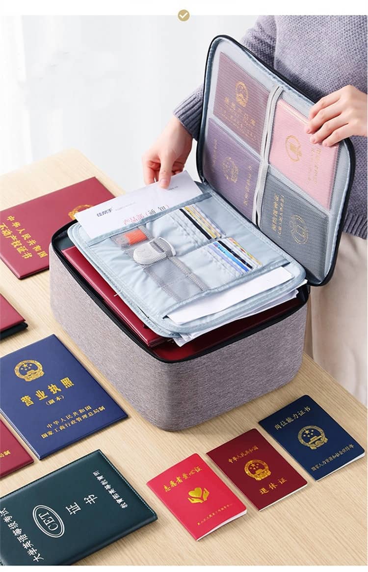 Document Storage Bag Organizer Desk Stationery Women Travel Files Card Folder Holder Tool Case Handbag Home Office Accessories