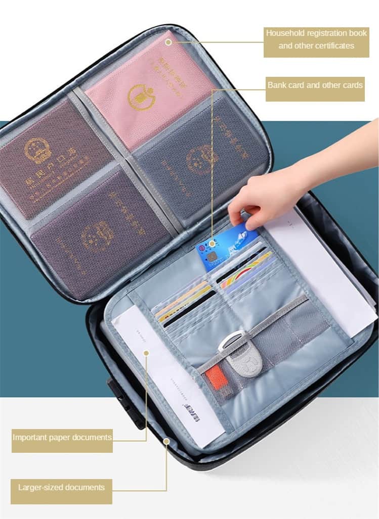 Document Storage Bag Organizer Desk Stationery Women Travel Files Card Folder Holder Tool Case Handbag Home Office Accessories