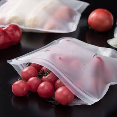 Alternative view of Silicone Food Storage Bag Reusable Stand Up Zip Shut Bag