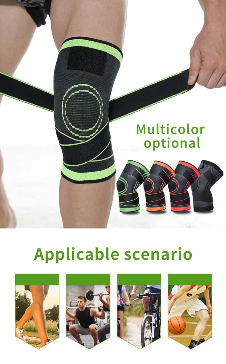 1 Piece Of Sports Men's Compression Knee Brace Elastic Support Pads Knee Pads Fitness Equipment Volleyball Basketball Cycling