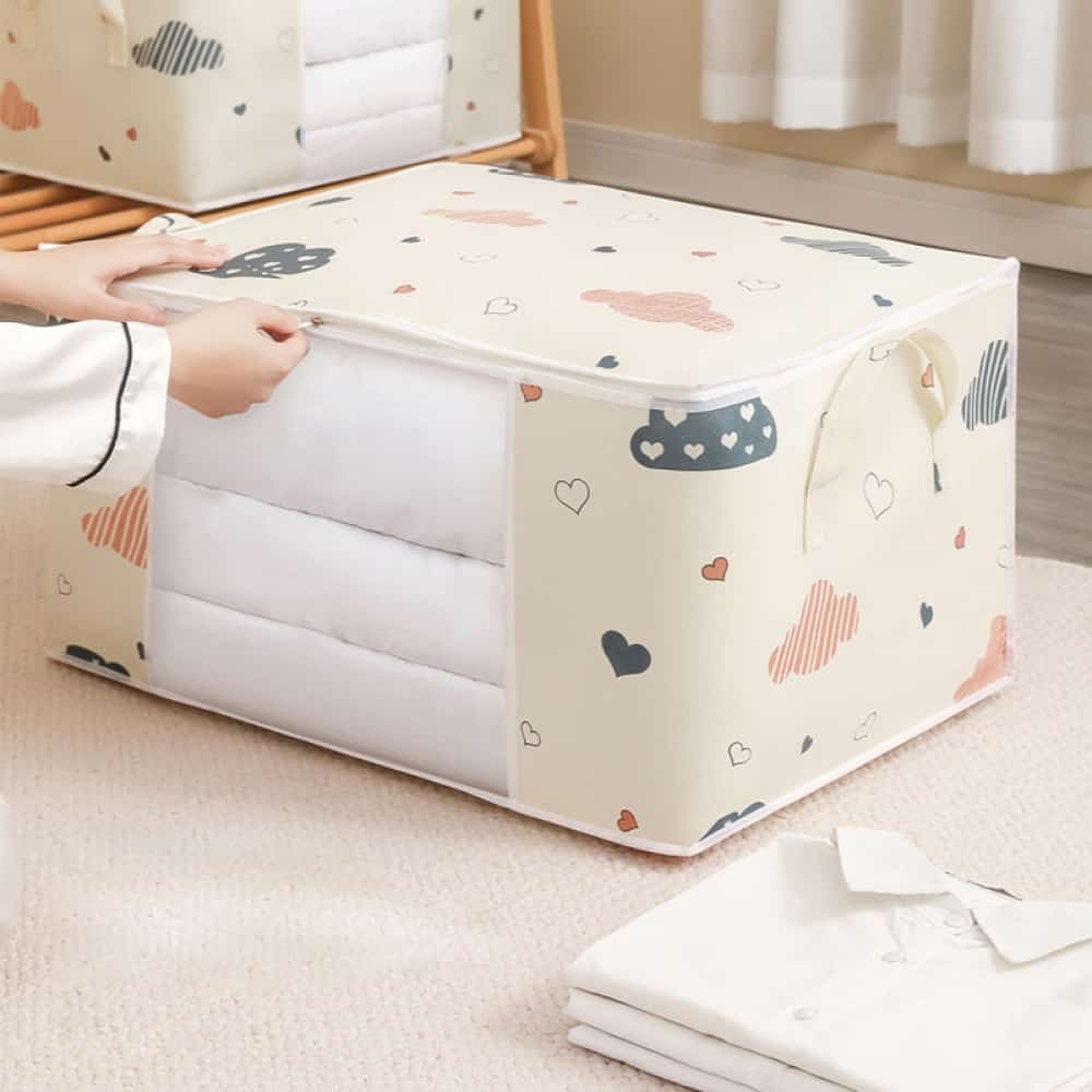 Quilt Clothes Storage Bag Big Capacity Duvet Blanket Sorting Bags Dustproof Closet Under-Bed Storage Moisture Proof Organizer