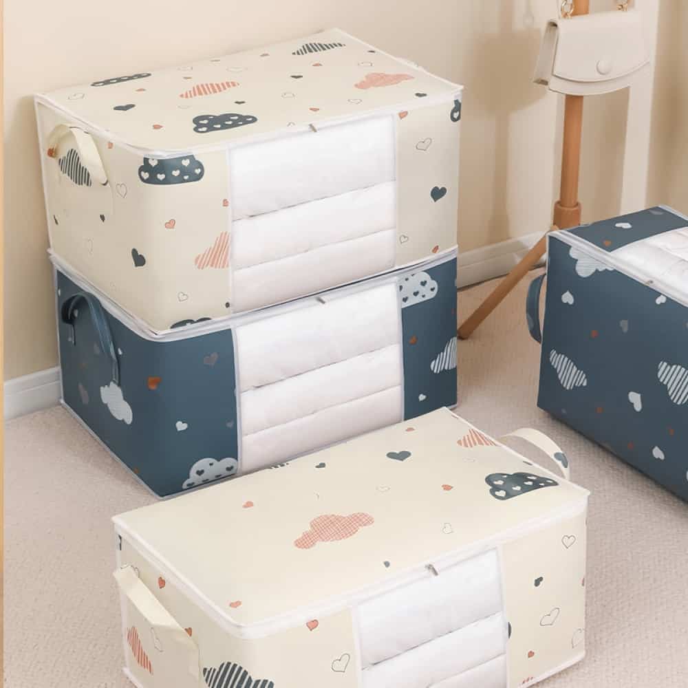 Quilt Clothes Storage Bag Big Capacity Duvet Blanket Sorting Bags Dustproof Closet Under-Bed Storage Moisture Proof Organizer