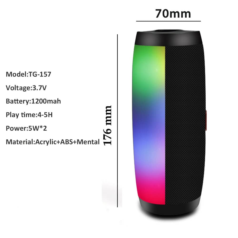 Wireless Speaker Bluetooth-compatible Speaker Microlab Portable Speaker Powerful High Outdoor Bass TF FM Radio with LED Light