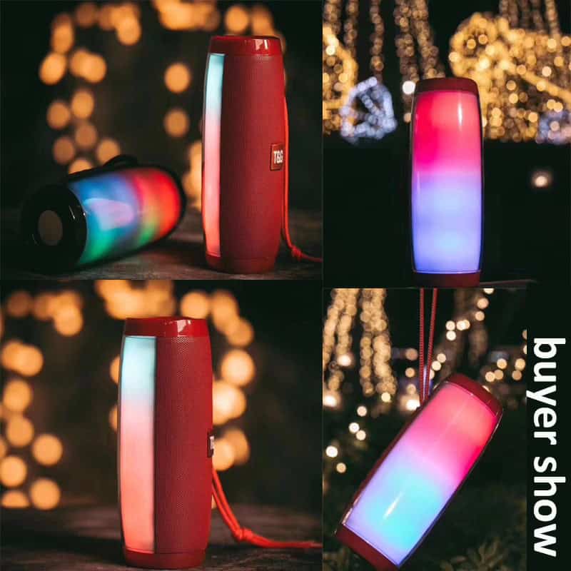 Wireless Speaker Bluetooth-compatible Speaker Microlab Portable Speaker Powerful High Outdoor Bass TF FM Radio with LED Light