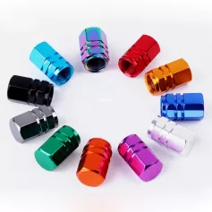 Variety of Luminous Valve Caps in Vibrant Colors
