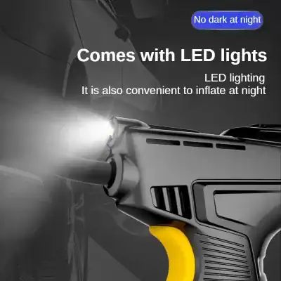 Alternative view of 120W Car Air Pump Wireless/Wired Electric Car Tire Inflatable Pump Portable Air Compressor