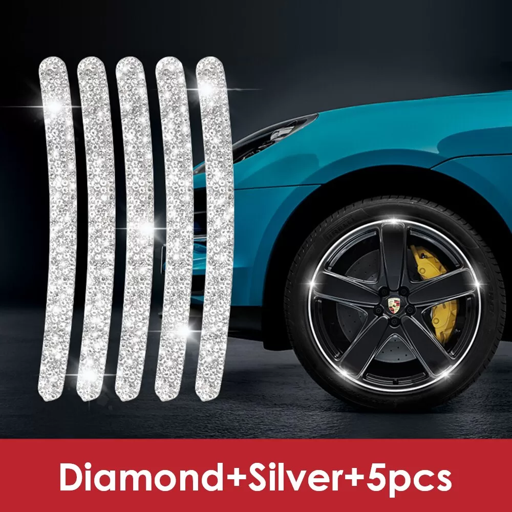 5pcs diamond silver