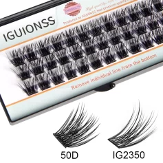 IGUIONSS mink individual lashes on plastic black band