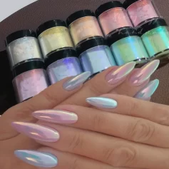 Multicolor Holographic Neon Shimmer Nail Powder