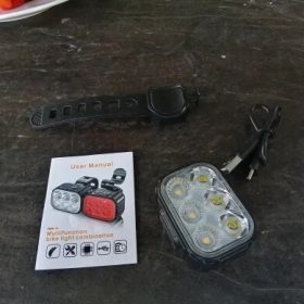 Bicycle Safety Warning Headlight & Taillight photo review