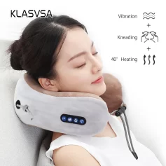 KLASVSA Electric Neck Massager U-Shaped Pillow in use