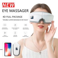 4D Smart Airbag Vibration Eye Massager showcasing its sleek design and features