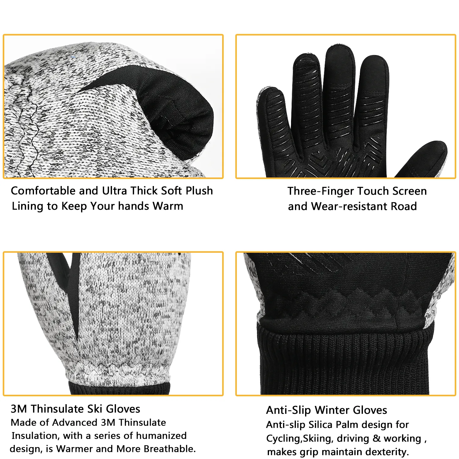 MOREOK -10℃ Winter Gloves - Thermal Touchscreen Cycling Gloves