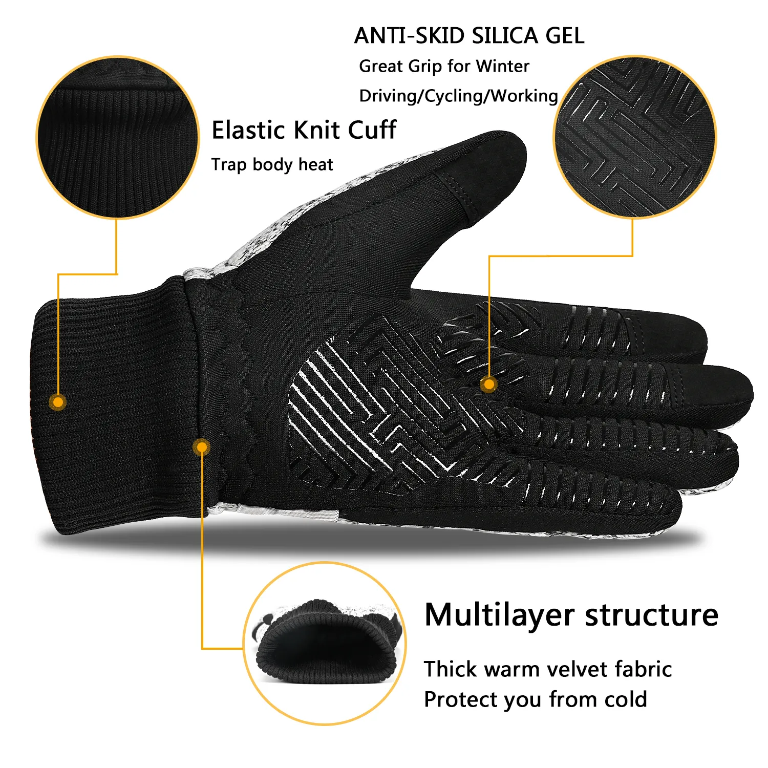 MOREOK -10℃ Winter Gloves - Thermal Touchscreen Cycling Gloves