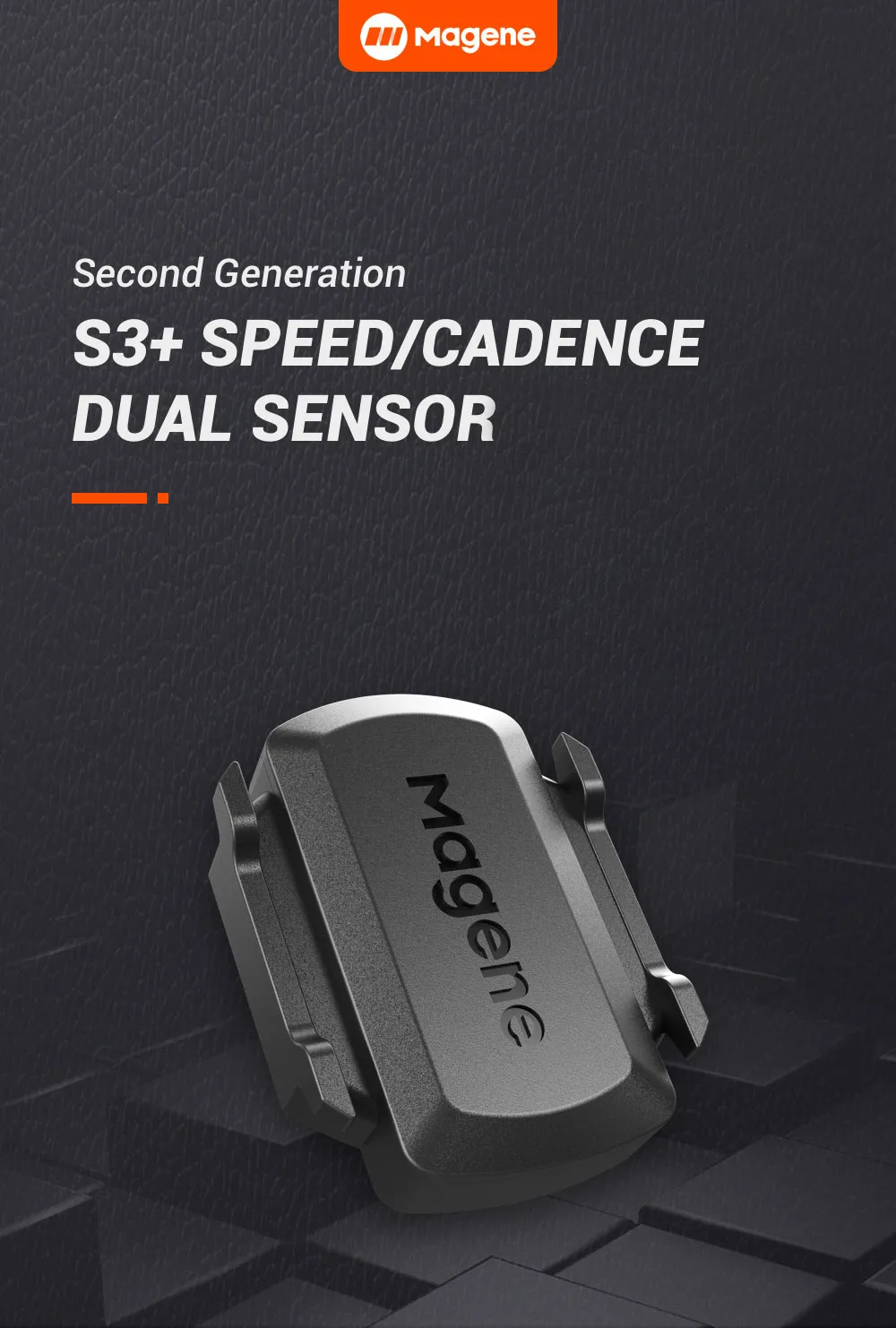 Magene S3+ Speed Cadence Sensor - Accurate Dual Sensor for Cycling Data