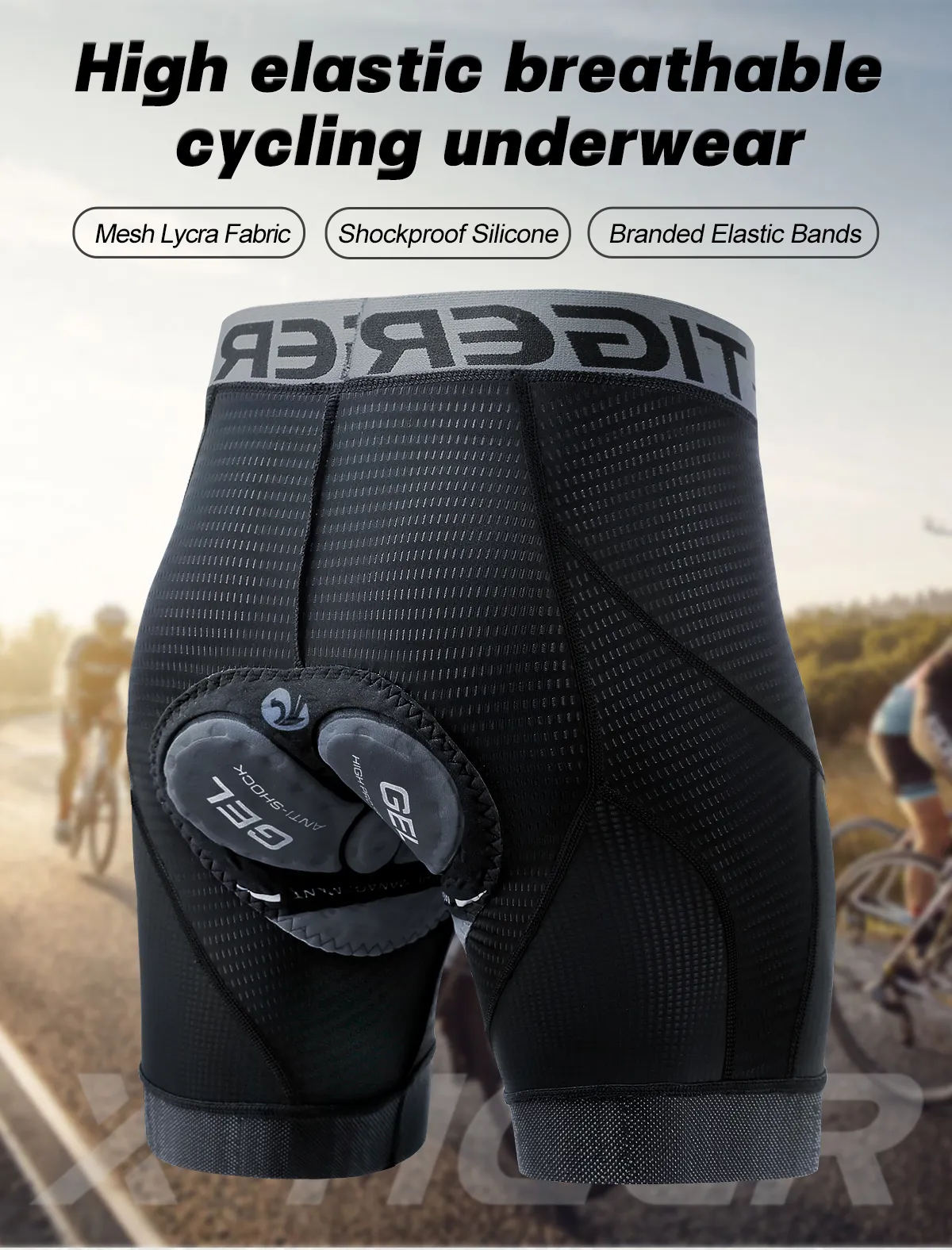 Men's Gel-Padded Cycling Shorts - Comfortable Riding