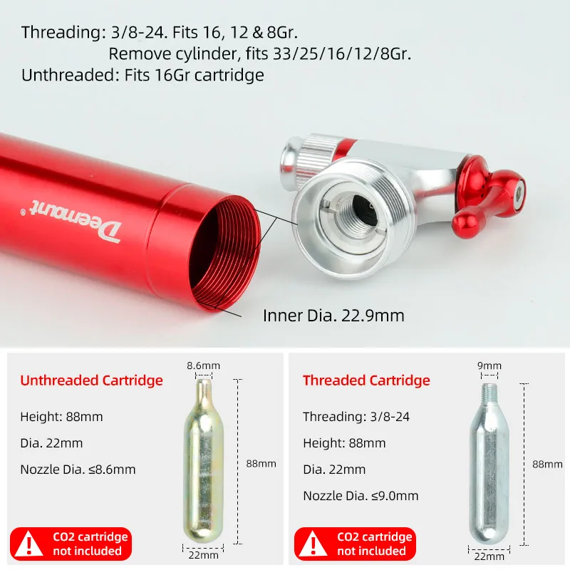 Deemount Co2 Tire Inflator and Mini Pump