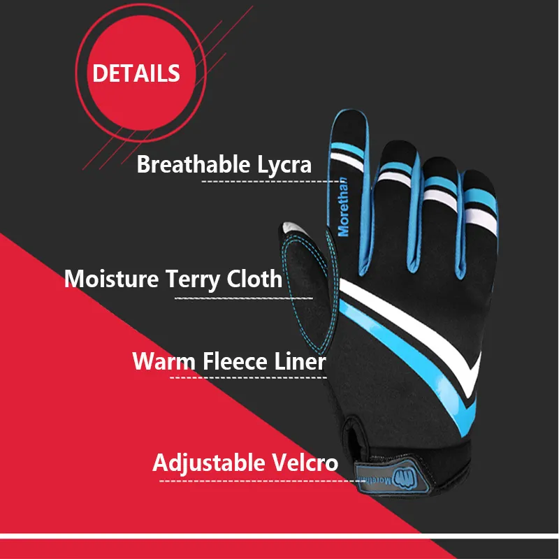 MOREOK -10℃ Winter Gloves - Thermal Touchscreen Cycling Gloves