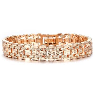 Elegant Rose Gold Heart Chain Bracelet for Women - Fashion Jewelry for Special Occasions