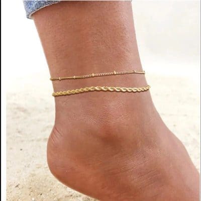 Alternative view of Stylish Stainless Steel Peace Anklet