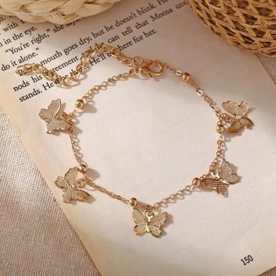 Alternative view of Bohemian Butterfly Anklet