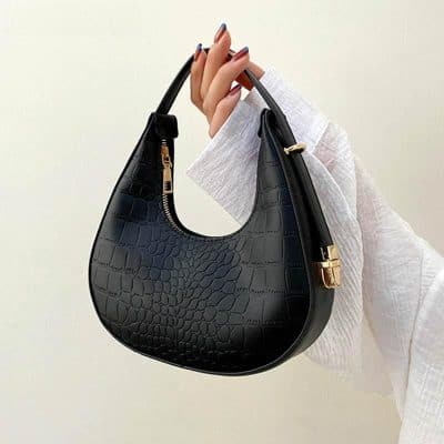 Alternative view of Chic Alligator Pattern PU Leather Shoulder Bag & Clutch for Women