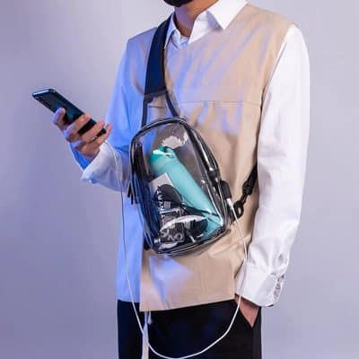 Alternative view of Clear PVC Crossbody Chest Bag