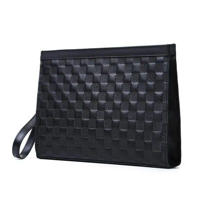 Alternative view of Men's Plaid Genuine Leather Clutch Bag