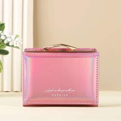 Chic Short Ladies' Wallet in PU Leather