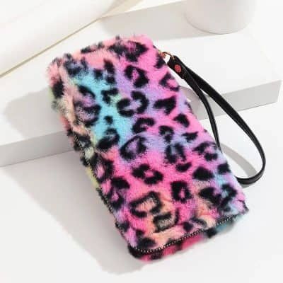 Alternative view of Chic Leopard Print Faux Fur Long Wallet