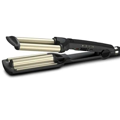3-Barrel Ceramic Hair Crimper & Curling Iron
