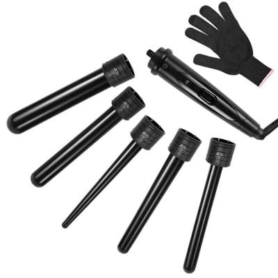 Alternative view of 5-in-1 Interchangeable Curling Iron Wand Set: Achieve Diverse Styles with a Single Tool