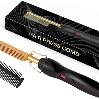 Alternative view of 2-in-1 Hot Comb Hair Straightener & Curling Iron