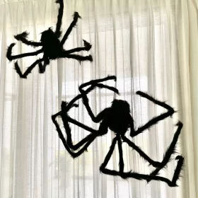 Giant Black Plush Spider Decoration photo review