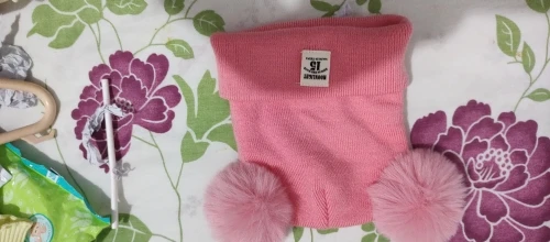 Kids Pom Pom Knit Beanie - Solid Color Winter Hat photo review